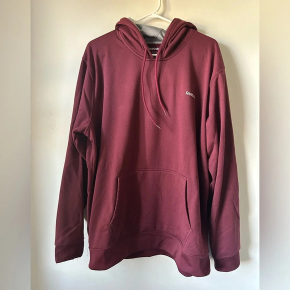 Reebok  Men’s Burgundy Hoodie - Picture 1 of 4